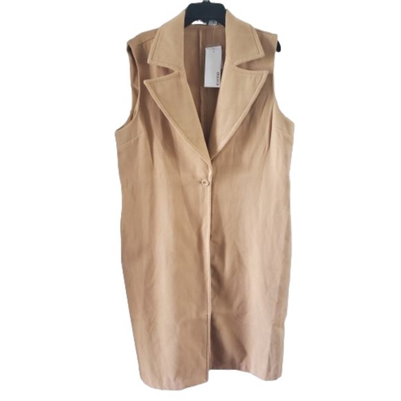 Tan Duster Vest Topper - Picture 1 of 13